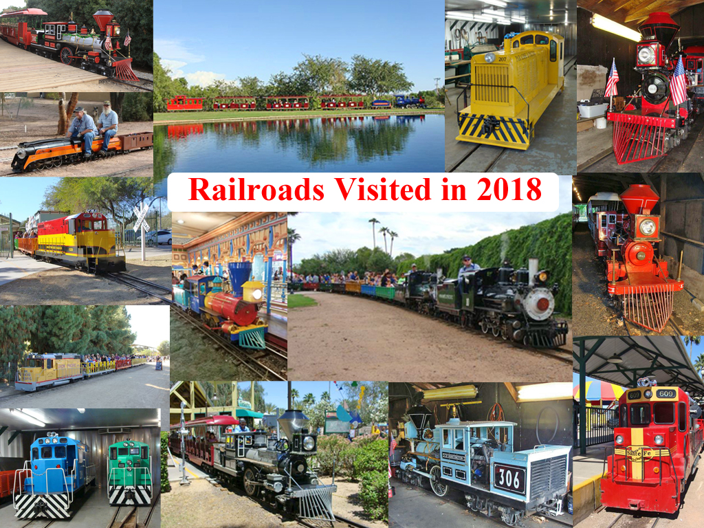 Railroads visited in 2018